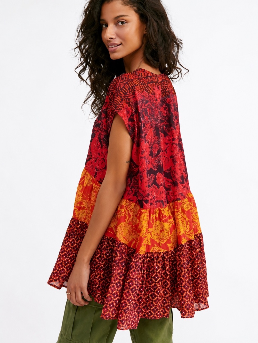 Free People Gotta Have You Cotton Tunic with peplum - Picture 4 of 4